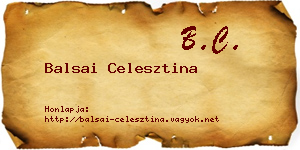 Balsai Celesztina névjegykártya